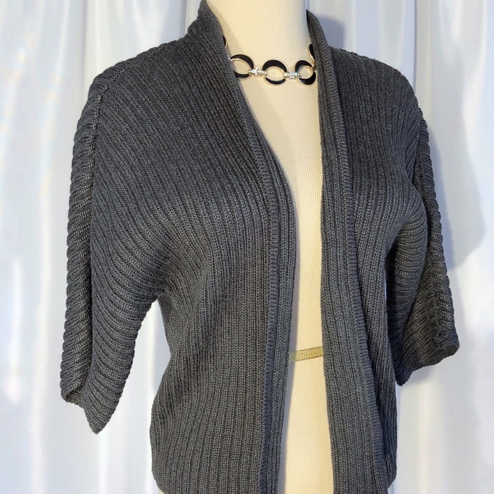 💲🔟 Worthington Charcoal Open Front Cardigan
